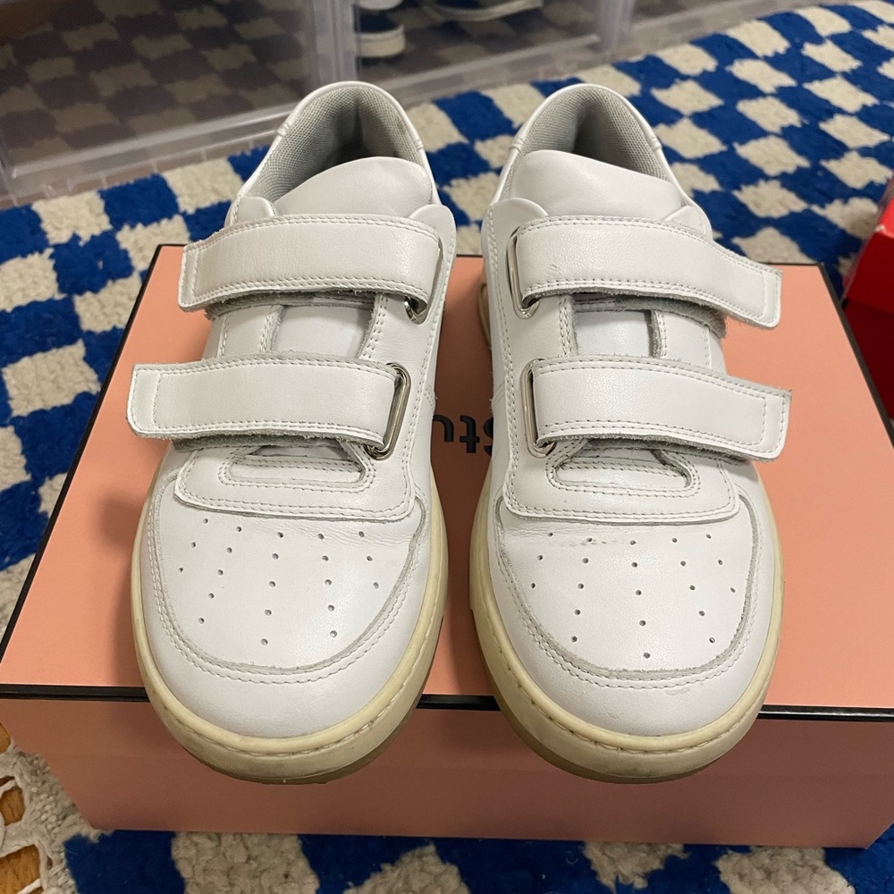 Acne Studios White Velcro Strap Sneakers